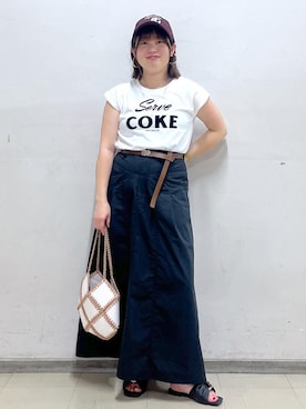 「アイテム（キャップ）」を使った、fumi689さん（レディース・155cm・30代）の夏コーディネート