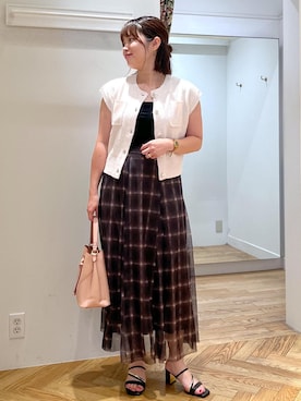 「Juze（ジュゼ）のアイテム（サンダル）」を使った、fumi689さん（レディース・155cm）の夏コーディネート