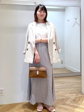 「Juze（ジュゼ）のアイテム」を使った、fumi689さん（レディース・155cm）の夏コーディネート