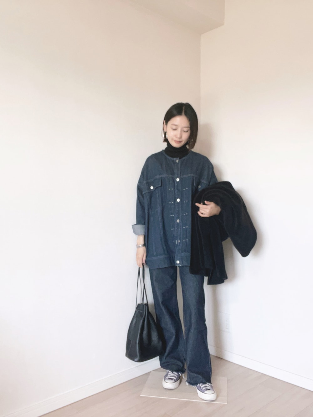 FASHIRU ×ARULLE denim ブラック デニムジャケット FASHIRU ×ARULLE denim ブラック デニムジャケット FASHIRU デニム