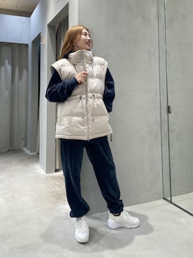 「NERGY（ナージー）のアイテム（ジャケット/アウター）」を使った、Airiさん（レディース・162cm）の秋コーディネート