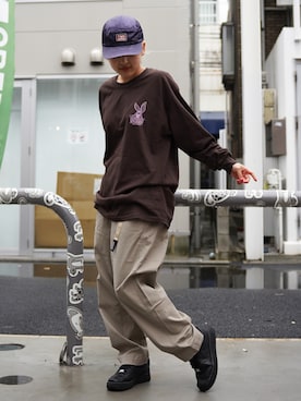 「MANASTASH（マナスタッシュ）のアイテム」を使った、HANAさん（レディース・154cm）の秋コーディネート