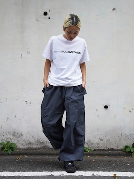 「MANASTASH（マナスタッシュ）のアイテム」を使った、HANAさん（レディース・154cm）の秋コーディネート