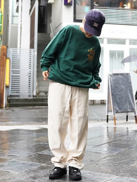「MANASTASH（マナスタッシュ）のアイテム」を使った、HANAさん（レディース・154cm）の秋コーディネート