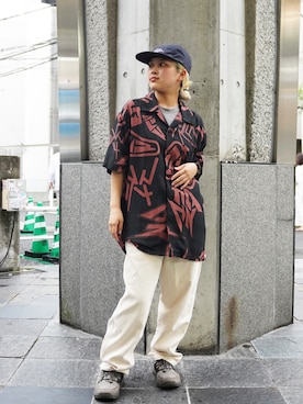 「MANASTASH（マナスタッシュ）のアイテム」を使った、HANAさん（レディース・154cm）の夏コーディネート