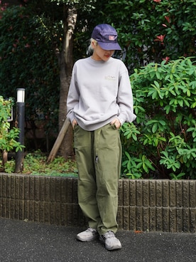 「MANASTASH（マナスタッシュ）のアイテム」を使った、HANAさん（レディース・154cm）の秋コーディネート