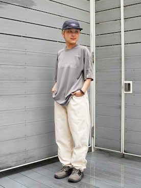 「MANASTASH（マナスタッシュ）のアイテム」を使った、HANAさん（レディース・154cm）の夏コーディネート