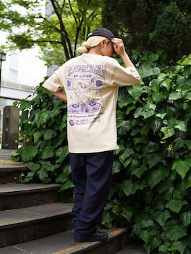「MANASTASH（マナスタッシュ）のアイテム」を使った、HANAさん（レディース・154cm）の夏コーディネート