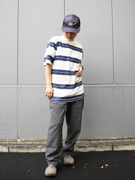 「MANASTASH（マナスタッシュ）のアイテム」を使った、HANAさん（レディース・154cm）の夏コーディネート