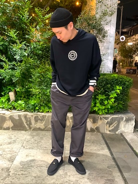 「Reebok（リーボック）のアイテム」を使った、HIROKIさん（メンズ・169cm）の春コーディネート