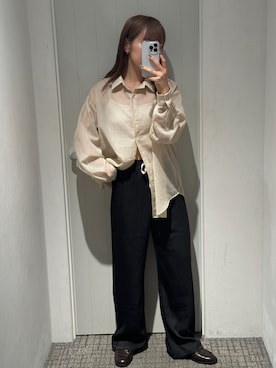 「CANAL JEAN（キャナルジーン）のアイテム（シャツ/ブラウス）」を使った、yukiさん（レディース・163cm）の夏コーディネート