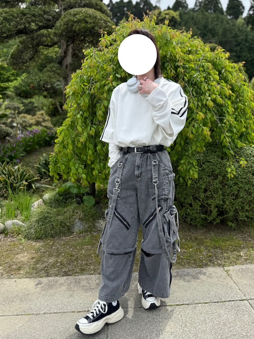 り*ご様 LILL 3wayルーズシルエットハイギミックサスペンダーデニムカーゴ LILL（リル）の「3wayルーズシルエットハイギミックサスペンダー