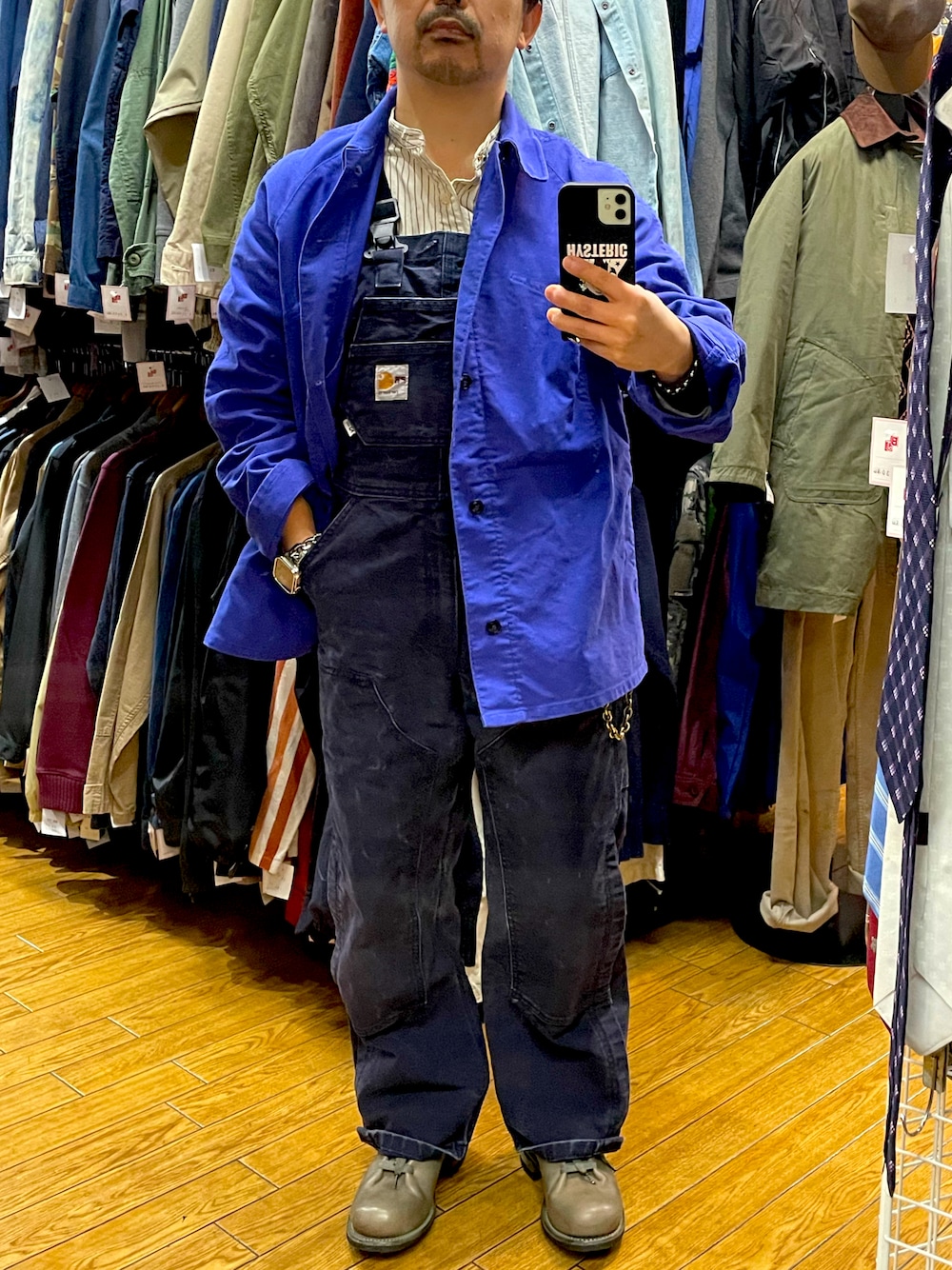 Carhartt リラックスフィットオーバーオール 44X30 グレー
