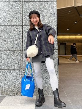 「BEAMS BOY（ビームスボーイ）のアイテム（ブルゾン）」を使った、えび┊︎毎日カジュアルコーデさん（レディース・165cm）の冬コーディネート