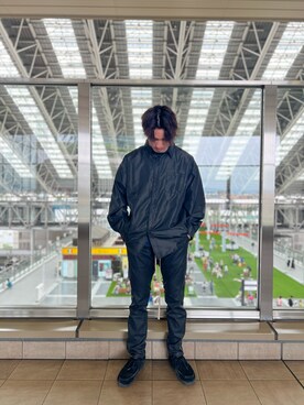 「WHITELAND（ホワイトランド）のアイテム（シャツ/ブラウス）」を使った、ヒナヒナさん（メンズ・177cm）の夏コーディネート