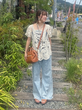 「anello（アネロ）のアイテム」を使った、ﾕｽﾞ🌼*･さん（レディース・156cm）の夏コーディネート