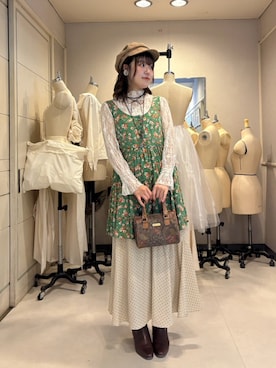 「アイテム（キャスケット）」を使った、ﾕｽﾞ🌼*･さん（レディース・156cm）の秋コーディネート