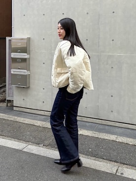 「アウターコーデ」｜「アイテム（パンプス）」を使った、cocoinkさん（レディース・164cm）の秋コーディネート