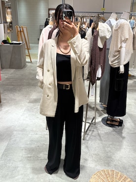 「アイテム（テーラードジャケット、ホワイト系）」を使った、MIYAGAWA_165㎝さん（レディース・165cm）の夏コーディネート