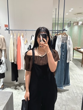 「アイテム（サロペット/オーバーオール）」を使った、MIYAGAWA_165㎝さん（レディース・165cm）の夏コーディネート