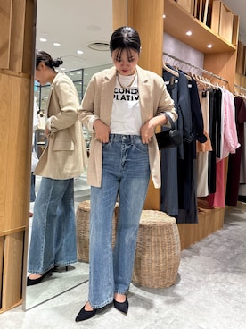「アイテム（テーラードジャケット）」を使った、MIYAGAWA_165㎝さん（レディース・165cm）の秋コーディネート