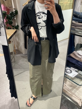「SHENERY（シーナリー）のアイテム（テーラードジャケット）」を使った、MIYAGAWA_165㎝さん（レディース・165cm）の夏コーディネート