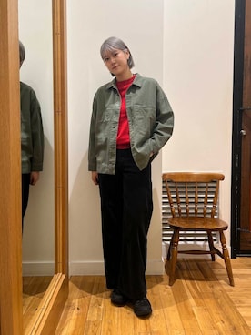 「アイテム（カバーオール）」を使った、Natsumi    さん（レディース・171cm）の秋コーディネート