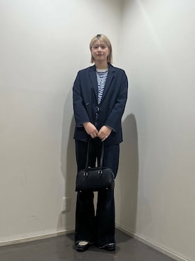 「RODE SKO（ロデスコ）のヨコナガボストンバッグ（ボストンバッグ）」を使った、Natsumi    さん（レディース・171cm）の秋コーディネート
