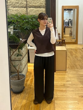 「アイテム（ベスト）」を使った、Natsumi    さん（レディース・171cm）の秋コーディネート