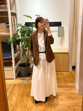 「FORK&SPOON」｜「アイテム（その他アウター）」を使った、Natsumi    さん（レディース・171cm）の秋コーディネート