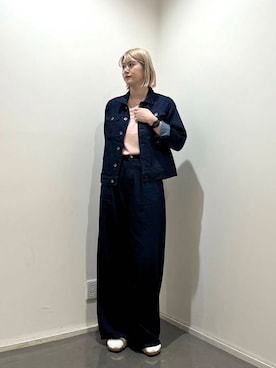 「アイテム（デニムジャケット）」を使った、Natsumi    さん（レディース・171cm）の夏コーディネート