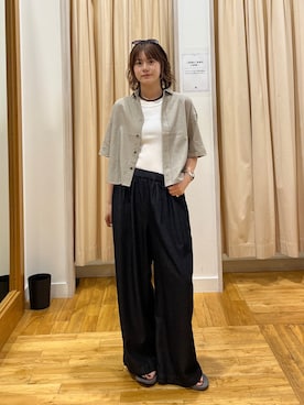 「URBAN RESEARCH DOORS（アーバンリサーチドアーズ）のアイテム（デニムパンツ）」を使った、Natsumi    さん（レディース・171cm）の夏コーディネート