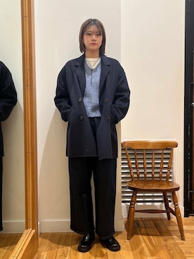 「URBAN RESEARCH DOORS（アーバンリサーチドアーズ）のウールリバーテーラードコート（その他アウター）」を使った、Natsumi    さん（レディース・171cm）の冬コーディネート