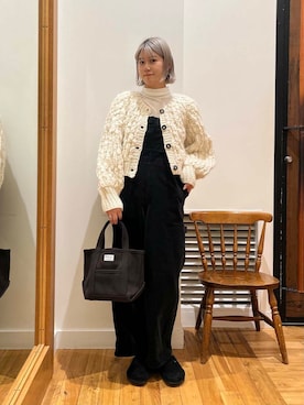 「骨格ウェーブ」｜「アイテム（オールインワン・サロペット）」を使った、Natsumi    さん（レディース・171cm）の秋コーディネート