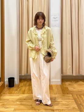 「URBAN RESEARCH DOORS（アーバンリサーチドアーズ）のFORK&SPOON　フライスタンクトップ（タンクトップ、ホワイト系）」を使った、Natsumi    さん（レディース・171cm）の夏コーディネート
