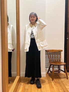 「Barbour（バブアー）の『別注』Barbour　BEDALE（その他アウター）」を使った、Natsumi    さん（レディース・171cm）の秋コーディネート