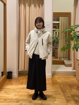 「アイテム（ダウンジャケット/コート）」を使った、Natsumi    さん（レディース・171cm）の秋コーディネート