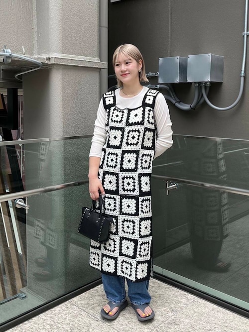 セール】パッチワーククロシェニットワンピース（ワンピース）｜URBAN