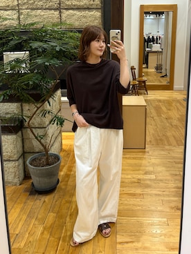 「URBAN RESEARCH DOORS（アーバンリサーチドアーズ）のカッティングサンダル（サンダル、ブラウン系）」を使った、Natsumi    さん（レディース・171cm）の夏コーディネート