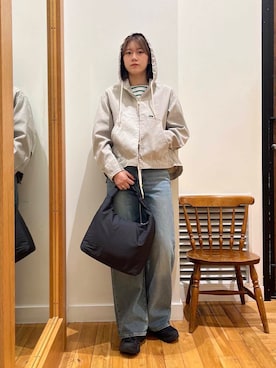 「URBAN RESEARCH DOORS（アーバンリサーチドアーズ）のクッショントート（トートバッグ）」を使った、Natsumi    さん（レディース・171cm）の冬コーディネート