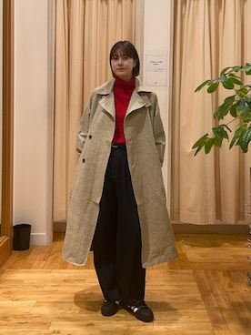 「アイテム（トレンチコート）」を使った、Natsumi    さん（レディース・171cm）の秋コーディネート