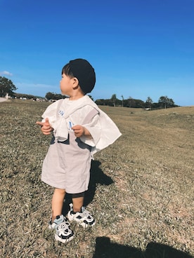 「男の子ベビー」｜「アイテム（帽子）」を使った、ibuunkiさん（キッズ・100cm）の春コーディネート