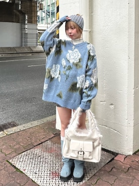 「アイテム（ヘアバンド）」を使った、SHUNOさん（レディース・153cm）の秋コーディネート