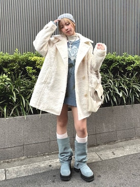 「冬の注目アウター」｜「アイテム（その他アウター）」を使った、SHUNOさん（レディース・153cm）の秋コーディネート