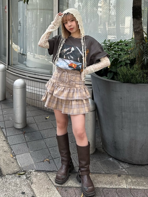 jouetie（ジュエティ） スカート レースアップティアードミニスカパン