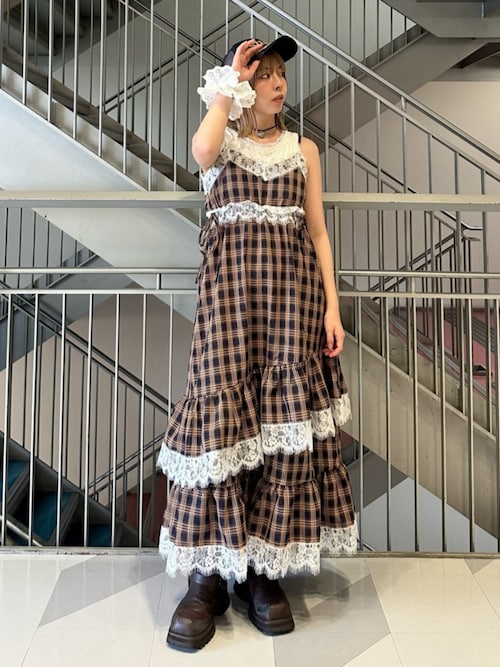 レースドッキングキャミワンピース（ワンピース）｜jouetie