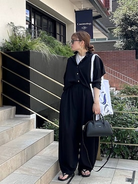 「Curensology（カレンソロジー）のアイテム（サンダル）」を使った、sakataさん（レディース・160cm）の秋コーディネート
