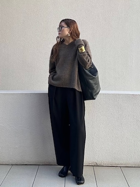 「アイテム（バングル/リストバンド）」を使った、sakataさん（レディース・160cm・20代）の冬コーディネート