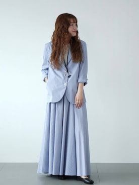 「ロングヘア」｜sakataさん（レディース・160cm）の夏コーディネート