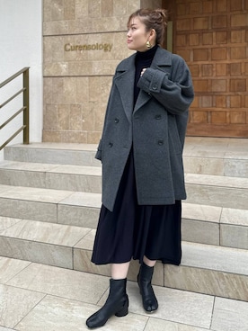 「アイテム（ピアス（両耳用））」を使った、sakataさん（レディース・160cm・20代）の冬コーディネート